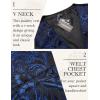 imageCOOFANDY Mens Paisley Tuxedo Vest Victorian Steampunk Gothic Suit Vest Slim Fit VNeck WaistcoatBlue