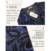 imageCOOFANDY Mens Paisley Tuxedo Vest Victorian Steampunk Gothic Suit Vest Slim Fit VNeck WaistcoatBlue Paisley
