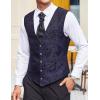 imageCOOFANDY Mens Paisley Tuxedo Vest Victorian Steampunk Gothic Suit Vest Slim Fit VNeck WaistcoatDark Purple