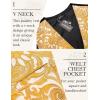 imageCOOFANDY Mens Paisley Tuxedo Vest Victorian Steampunk Gothic Suit Vest Slim Fit VNeck WaistcoatGold