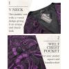 imageCOOFANDY Mens Paisley Tuxedo Vest Victorian Steampunk Gothic Suit Vest Slim Fit VNeck WaistcoatPurple