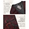 imageCOOFANDY Mens Paisley Tuxedo Vest Victorian Steampunk Gothic Suit Vest Slim Fit VNeck WaistcoatWine Red