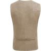 imageCOOFANDY Mens Suede Leather Vest Cowboy Western Waistcoat Casual Slim Fit Suit VestBeige