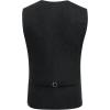 imageCOOFANDY Mens Suede Leather Vest Cowboy Western Waistcoat Casual Slim Fit Suit VestBlack