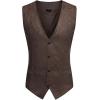imageCOOFANDY Mens Suede Leather Vest Cowboy Western Waistcoat Casual Slim Fit Suit VestCoffee With Pattern