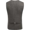 imageCOOFANDY Mens Suede Leather Vest Cowboy Western Waistcoat Casual Slim Fit Suit VestGrey