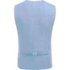 imageCOOFANDY Mens Suede Leather Vest Cowboy Western Waistcoat Casual Slim Fit Suit VestLight Blue