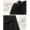 imageCOOFANDY Mens Suit Vest Paisley Floral Victorian Vests Gothic Steampunk Formal Waistcoat Tuxedo Vests with Notched LapelsBlack Filigree