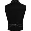 imageCOOFANDY Mens Suit Vest Paisley Floral Victorian Vests Gothic Steampunk Formal Waistcoat Tuxedo Vests with Notched LapelsBlack Filigree