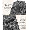 imageCOOFANDY Mens Suit Vest Paisley Floral Victorian Vests Gothic Steampunk Formal Waistcoat Tuxedo Vests with Notched LapelsLight Silver