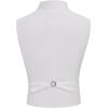 imageCOOFANDY Mens Suit Vest Paisley Floral Victorian Vests Gothic Steampunk Formal Waistcoat Tuxedo Vests with Notched LapelsWhite