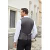 imageCOOFANDY Mens Suit Vest Slim Fit Business Formal Waistcoat Casual Dress VestDark Gray