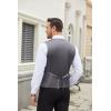 imageCOOFANDY Mens Suit Vest Slim Fit Business Formal Waistcoat Casual Dress VestGray