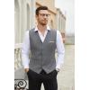 imageCOOFANDY Mens Suit Vest Slim Fit Business Formal Waistcoat Casual Dress VestGray