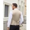 imageCOOFANDY Mens Suit Vest Slim Fit Business Formal Waistcoat Casual Dress VestKhaki