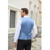 imageCOOFANDY Mens Suit Vest Slim Fit Business Formal Waistcoat Casual Dress VestLight Blue