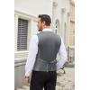 imageCOOFANDY Mens Suit Vest Slim Fit Business Formal Waistcoat Casual Dress VestLight Grey