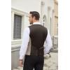 imageCOOFANDY Mens Suit Vest Slim Fit Business Formal Waistcoat Casual Dress VestLight Khaki