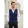 imageCOOFANDY Mens Suit Vest Slim Fit Business Formal Waistcoat Casual Dress VestNavy Blue
