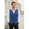 imageCOOFANDY Mens Suit Vest Slim Fit Business Formal Waistcoat Casual Dress VestPeacock Blue