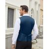imageCOOFANDY Mens Suit Vest Slim Fit Business Formal Waistcoat Casual Dress VestPeacock Blue