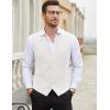 imageCOOFANDY Mens Suit Vest Slim Fit Business Formal Waistcoat Casual Dress VestWhite