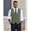 imageCOOFANDY Mens Suit Vest VNeck Casual Business Vests Lightweight Slim Fit Formal Dress Waistcoat for Wedding PartyArmy Green