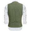 imageCOOFANDY Mens Suit Vest VNeck Casual Business Vests Lightweight Slim Fit Formal Dress Waistcoat for Wedding PartyArmy Green
