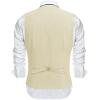 imageCOOFANDY Mens Suit Vest VNeck Casual Business Vests Lightweight Slim Fit Formal Dress Waistcoat for Wedding PartyBeige