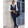 imageCOOFANDY Mens Suit Vest VNeck Casual Business Vests Lightweight Slim Fit Formal Dress Waistcoat for Wedding PartyBlack