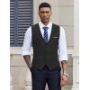 imageCOOFANDY Mens Suit Vest VNeck Casual Business Vests Lightweight Slim Fit Formal Dress Waistcoat for Wedding PartyBlack