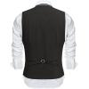 imageCOOFANDY Mens Suit Vest VNeck Casual Business Vests Lightweight Slim Fit Formal Dress Waistcoat for Wedding PartyBlack