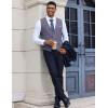 imageCOOFANDY Mens Suit Vest VNeck Casual Business Vests Lightweight Slim Fit Formal Dress Waistcoat for Wedding PartyBlue