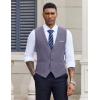 imageCOOFANDY Mens Suit Vest VNeck Casual Business Vests Lightweight Slim Fit Formal Dress Waistcoat for Wedding PartyBlue