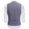 imageCOOFANDY Mens Suit Vest VNeck Casual Business Vests Lightweight Slim Fit Formal Dress Waistcoat for Wedding PartyBlue