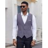 imageCOOFANDY Mens Suit Vest VNeck Casual Business Vests Lightweight Slim Fit Formal Dress Waistcoat for Wedding PartyBlue