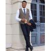 imageCOOFANDY Mens Suit Vest VNeck Casual Business Vests Lightweight Slim Fit Formal Dress Waistcoat for Wedding PartyDeep Grey