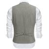 imageCOOFANDY Mens Suit Vest VNeck Casual Business Vests Lightweight Slim Fit Formal Dress Waistcoat for Wedding PartyGrey
