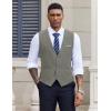 imageCOOFANDY Mens Suit Vest VNeck Casual Business Vests Lightweight Slim Fit Formal Dress Waistcoat for Wedding PartyGrey