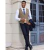 imageCOOFANDY Mens Suit Vest VNeck Casual Business Vests Lightweight Slim Fit Formal Dress Waistcoat for Wedding PartyKhaki