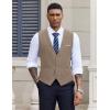 imageCOOFANDY Mens Suit Vest VNeck Casual Business Vests Lightweight Slim Fit Formal Dress Waistcoat for Wedding PartyKhaki