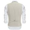 imageCOOFANDY Mens Suit Vest VNeck Casual Business Vests Lightweight Slim Fit Formal Dress Waistcoat for Wedding PartyLight Grey