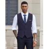 imageCOOFANDY Mens Suit Vest VNeck Casual Business Vests Lightweight Slim Fit Formal Dress Waistcoat for Wedding PartyNavy Blue