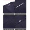 imageCOOFANDY Mens Suit Vest VNeck Casual Business Vests Lightweight Slim Fit Formal Dress Waistcoat for Wedding PartyNavy Blue