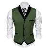imageCOOFANDY Mens Suit Vest Slim Fit Formal Business Dress Vest Casual Wedding WaistcoatArmy Green
