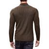 imageCOOFANDY Mens Casual Polo Shirts Long Sleeve Textured Knit Tee Shirt Wrok TshirtsCoffee