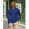 imageCOOFANDY Mens Casual Polo Shirts Long Sleeve Textured Knit Tee Shirt Wrok TshirtsRoyal Blue