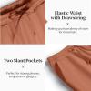 imageCOOFANDY Mens 2 Pieces Cotton Linen Set Casual Short Sleeve Henley Shirts Beach Yoga Pants Summer OutfitsCaramel
