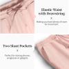 imageCOOFANDY Mens 2 Pieces Cotton Linen Set Casual Short Sleeve Henley Shirts Beach Yoga Pants Summer OutfitsPink