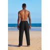 imageCOOFANDY Mens Casual Linen Summer Beach Pants Lightweight Drawstring Elastic Waist Yoga TrousersBlack